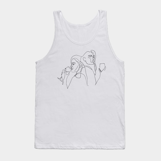 Drinking Wine, Feeling Fine Tank Top by lucywho.design